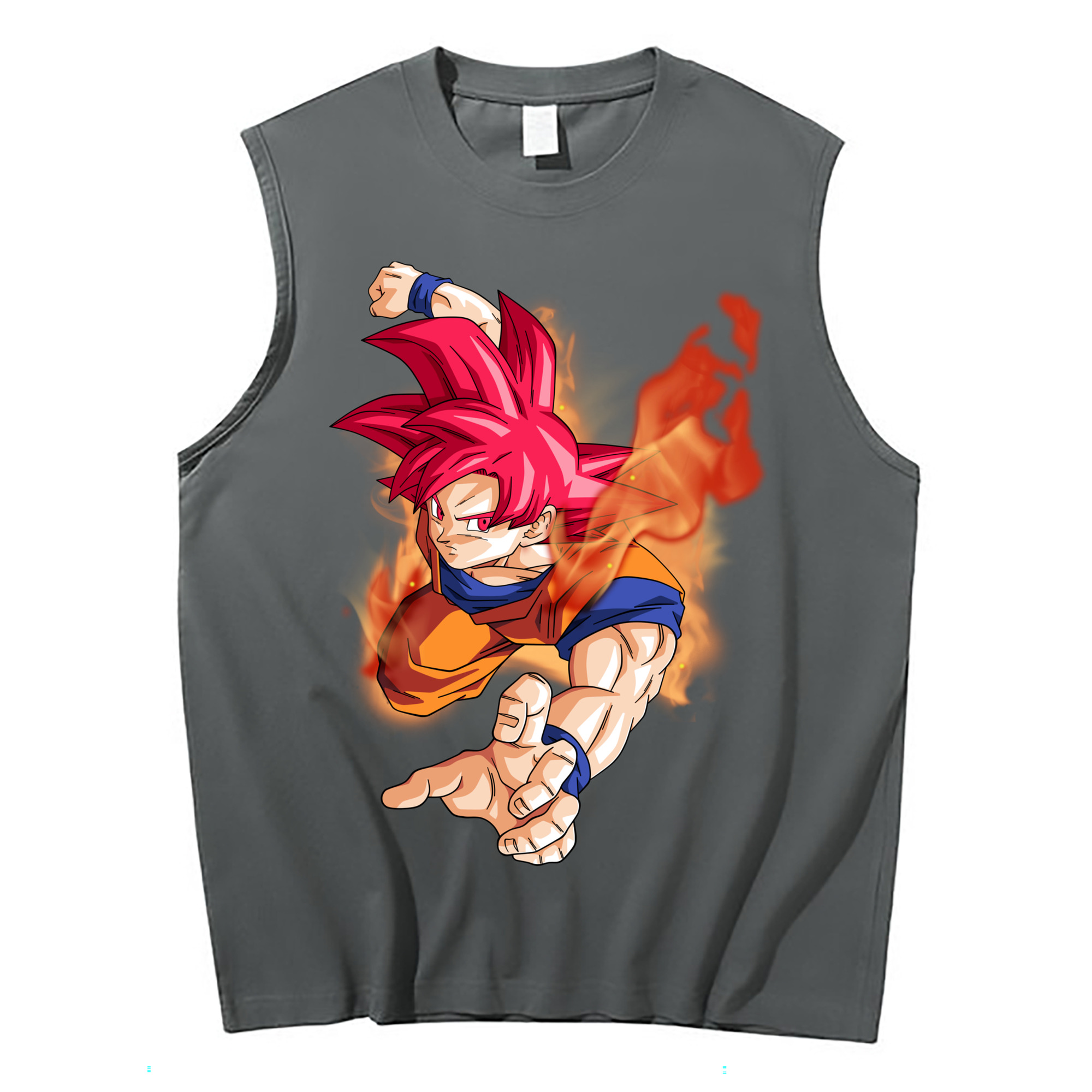 （画像用） ドラゴンボール 孫悟空（そん ごくう）Son Goku カカロット DRAGON BALL Kakarotto コットン100％タンクトップ（フロントプリント）